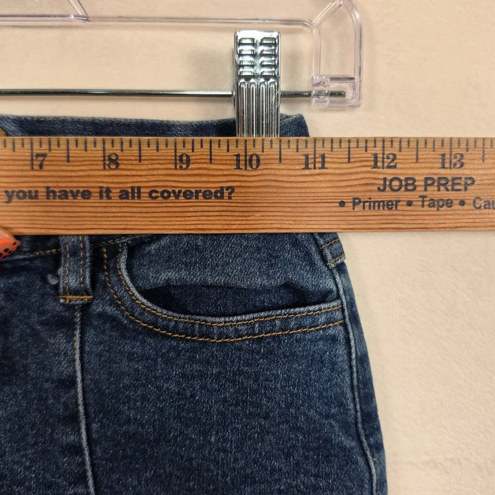 Gap‎ Denim Skirt Girls 6 Blue Y2K Vintage Preppy Minimalist 2001 Stretch